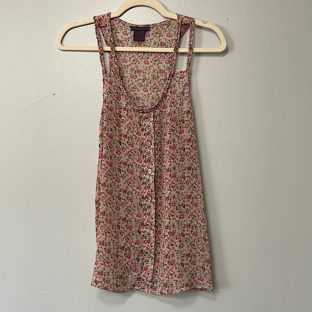 Pretty pink floral boho blouse. Size medium
